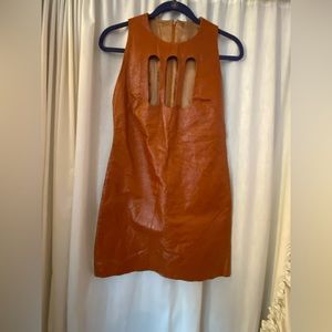 Sample Mod Leather Mini ‘60’s style dress